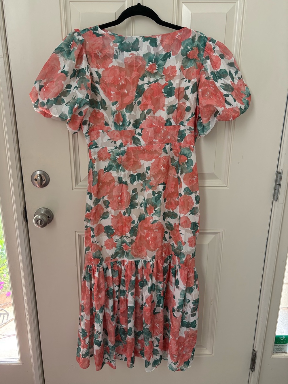 Beulah Style Floral Puff Sleeve Dress Size Large